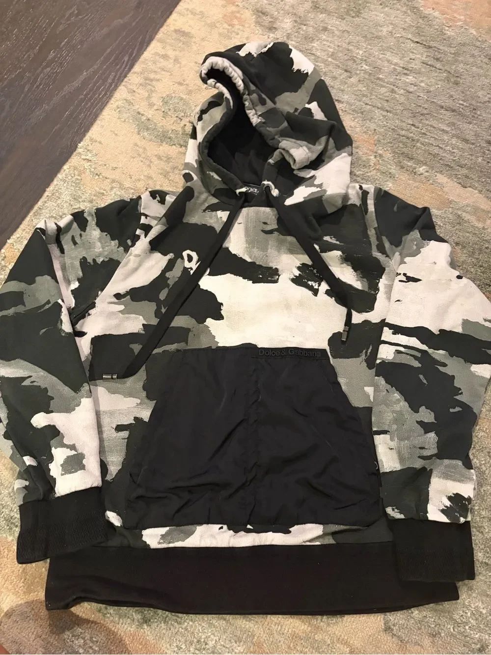 Dolce & Gabbana Black and grey Camo Pullover